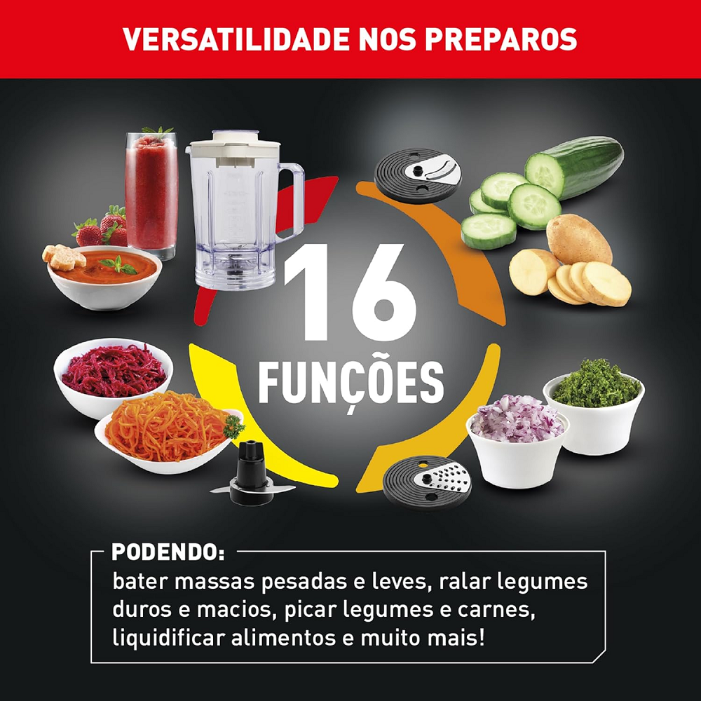 Multiprocessador de Alimentos Arno MP62 16 em 1 700W Marfim, , large image number 4